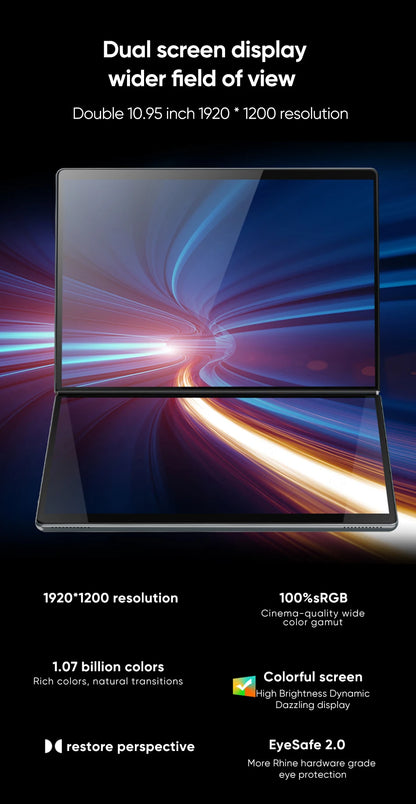 Topton 2 Screen Laptop Intel i3 1215U N100 Dual 10.95inch IPS Touch Screen Windows 11 Office Computer Tablet PC Notebook WiFi6