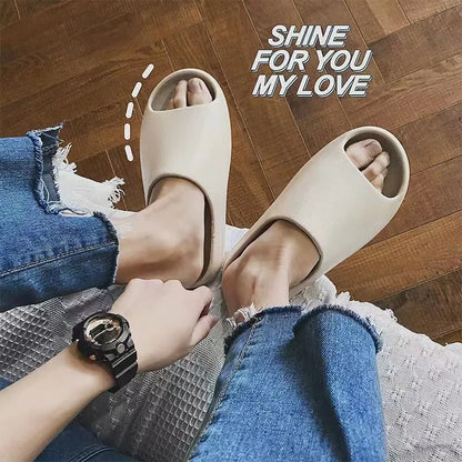 Men's EVA Thick Soled Slides Summer Non-slip Slippers Soft Comfortable Open Toe Shower Sandals for Men Women Indoor Outdoor