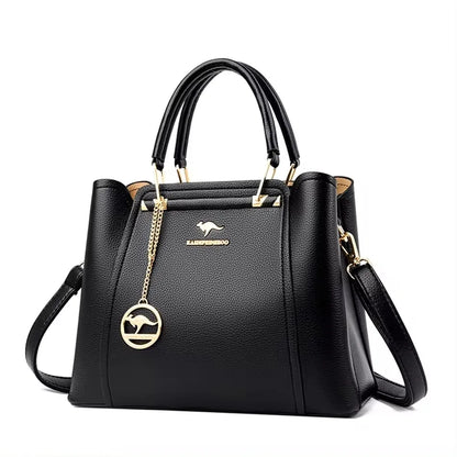 Genuine Soft Pu Leather Handbags for Women Vintage Shoulder Tote Bag Luxury Designer Ladies Large Capacity Purse Bags Sac A Main