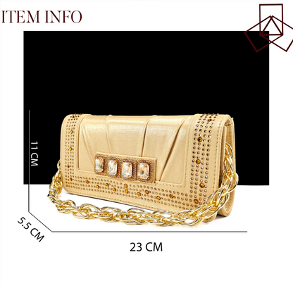 QSGFC 2026 Summer New Design Specials Italian Women Shoes and Bag Set Sky Blue Color Comfortable Low Heels With Rhinestone