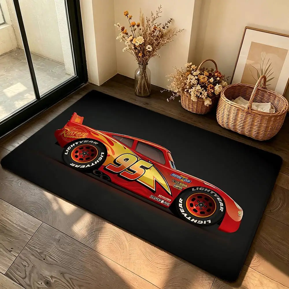 Anime-L-lightning-M-mcqueenS Cool Carpet Bathroom Anti-slip Mat Door Mat Home Decoration Mat Entrance Door Mat Scratch-resistant