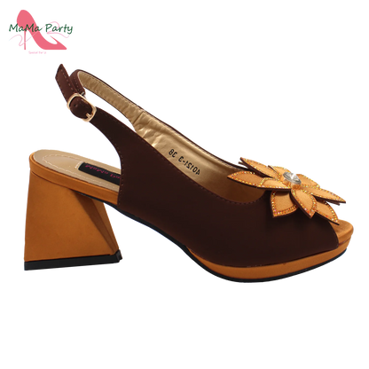 2024 New Design Special Fashion African Women Shoes Matching Bag Set High Quality with Platform Comfortable Heels for Part