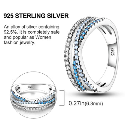 2026 New 925 Sterling Silver Rings Zircon Sparkling CZ Rings Rings For Women Original Wedding Fine Jewelry Accessories Gifts