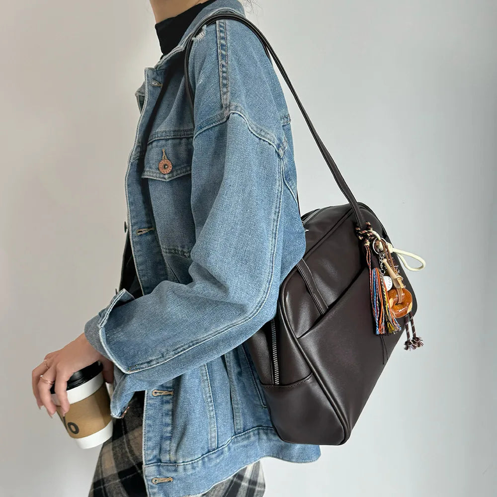 CGCBAG Vintage Designer Luxury Women Tote Bag Casual Lage Capacity Female Shoulder Bag High Quality PU Leather Ladies Handbags