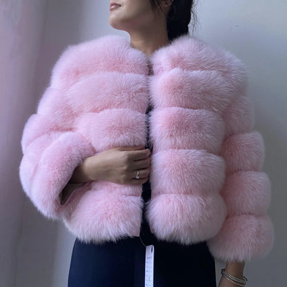 Winter Women's Cold Coat Top Fox Jackets For Women clothing Natural Real fox Fur Jacket Coats For Women Fur Jacket In Promotion