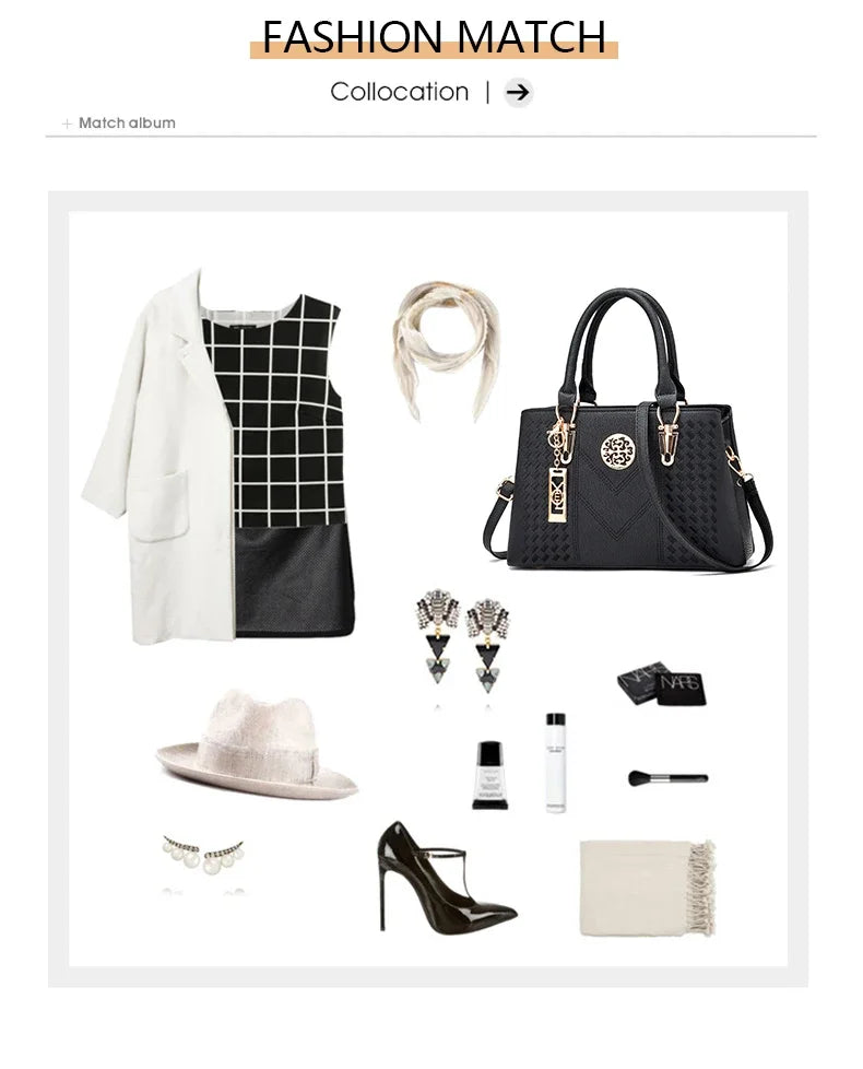 New Famous Designer Brand Bags Women Leather Handbags Luxury Ladies Hand Bags Purse Fashion Shoulder Bags Gift