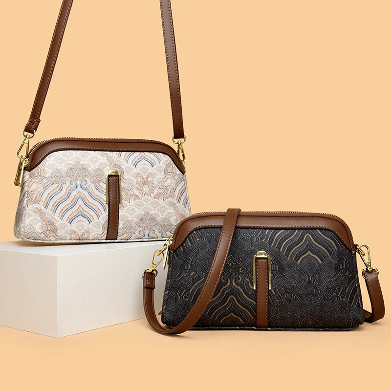 Luxury Designer Women's Shoulder Bag Fashion Print Purse Ladies High Quality Leather Crossbody Bag Messenger Commuter Sac A Main