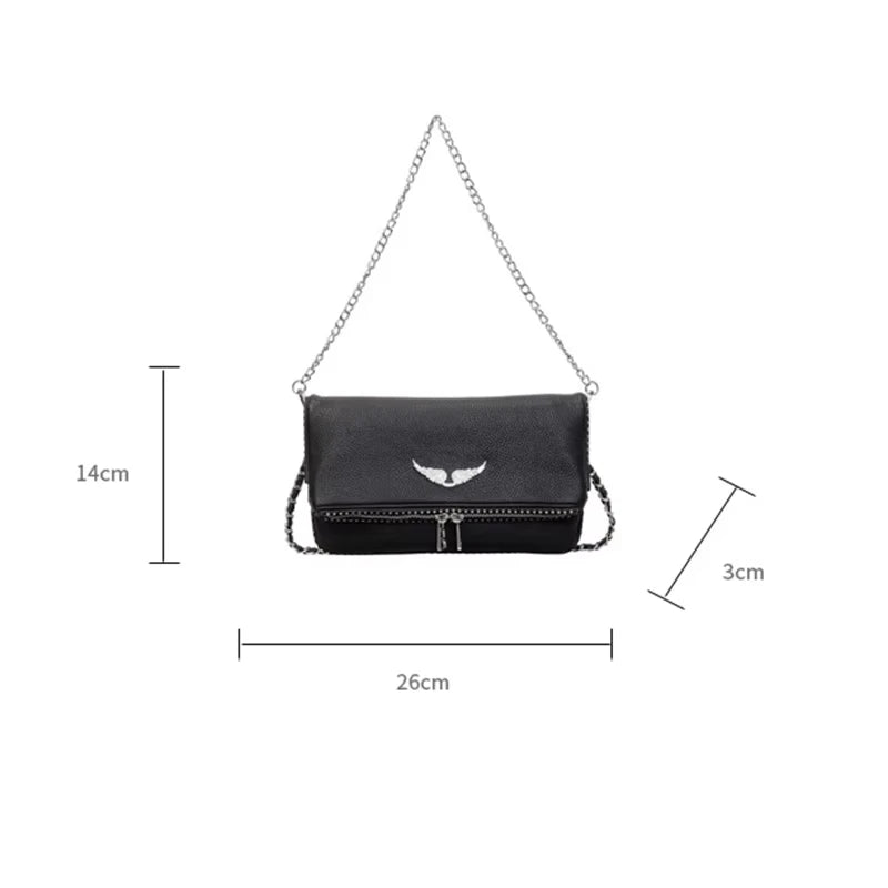 Fashionable Retro Ladies Chain-Shoulder Square Bag Luxury Textured Crossbody Shoulder Bag Women Handbags and Purses Underarm Bag