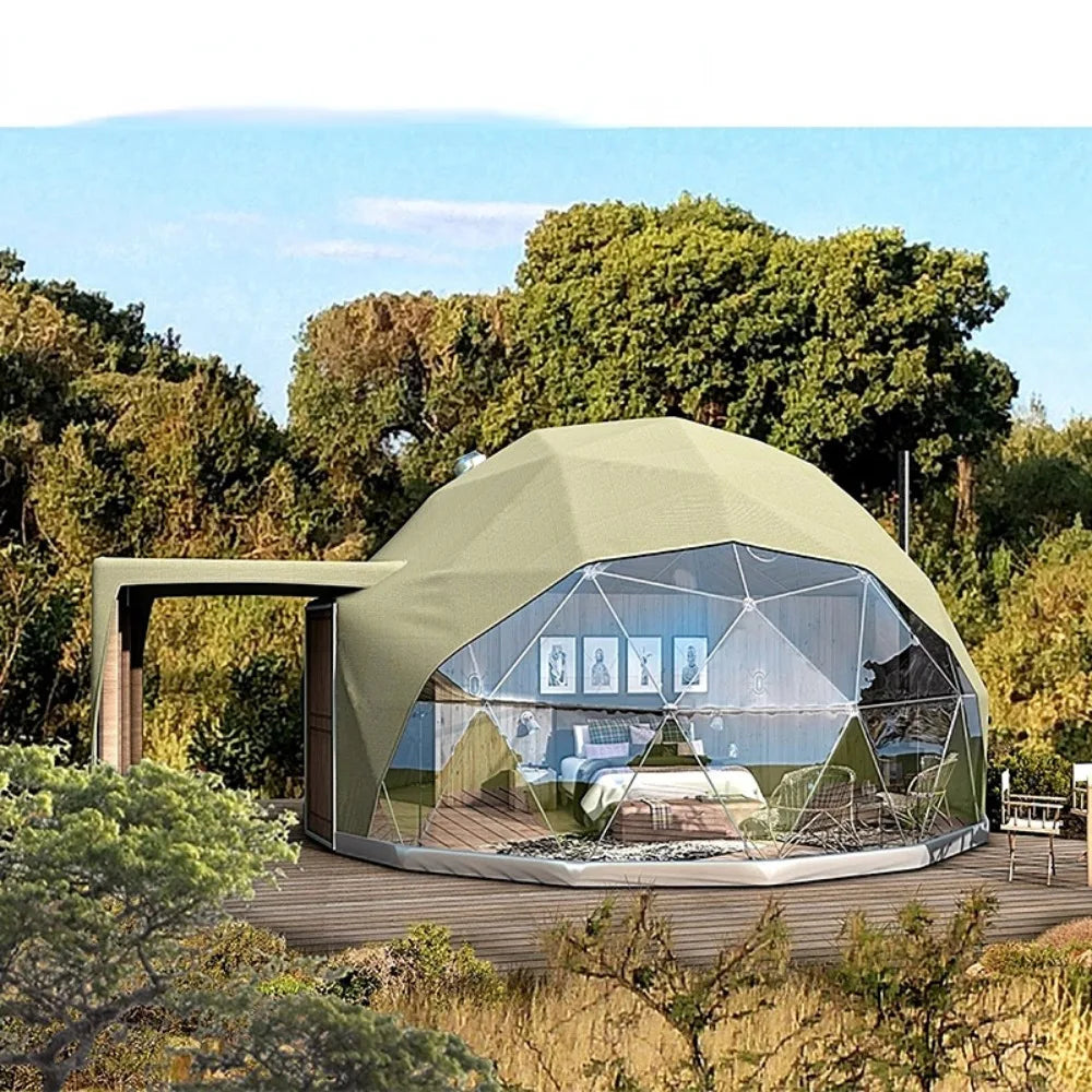 Modular Custom High‑End Luxury Geodesic Glamping Dome House for Outdoor Hotel Resort Commercial Projects