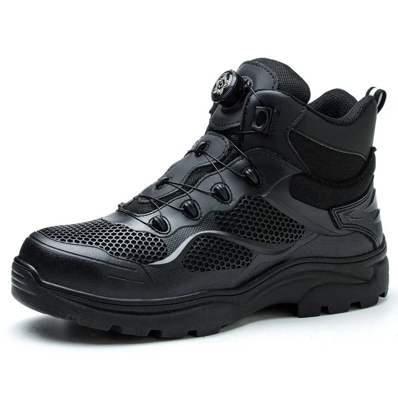 Motorcycle Riding Boots Anti-smash and Anti-puncture Work Protective Shoes Safety Shoes Steel-toe Labor Protection Shoes