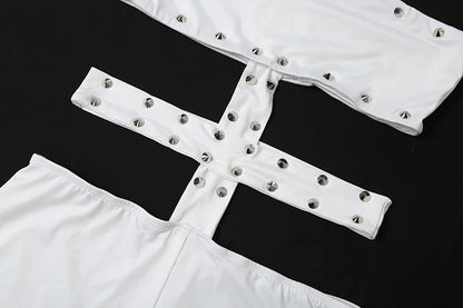 Sexy Halter Neck Cutout Bodycon Jumpsuit Women 2026 Summer Solid Studded Hollow Out Biker Short Romper Party Clubwear Outfits