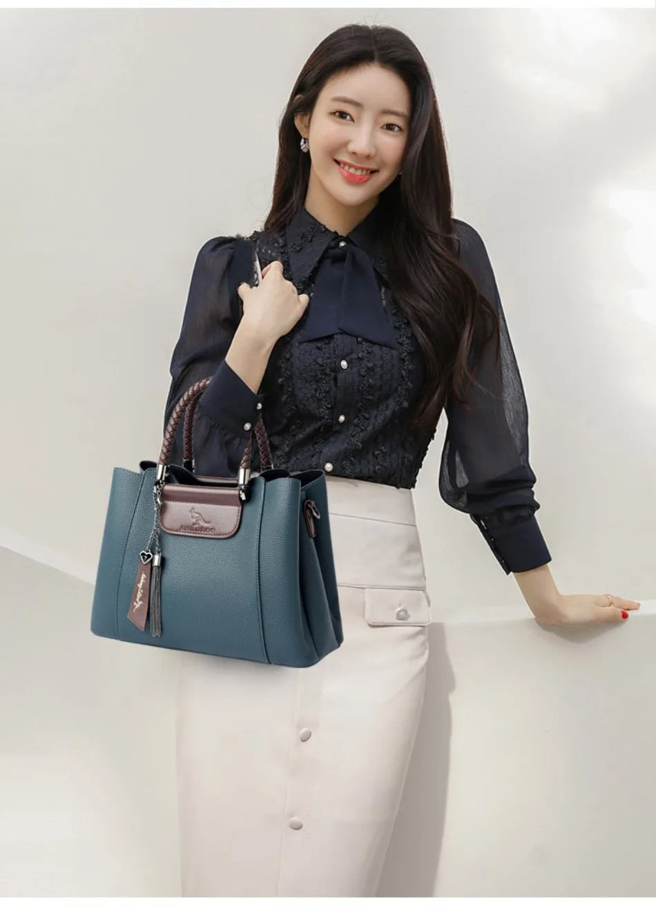 Designer Shoulder Hand Bags for Women Sac Woven Handle High Quality Leather Casual Tote Luxury Women Bags Handbag Crossbody Sac
