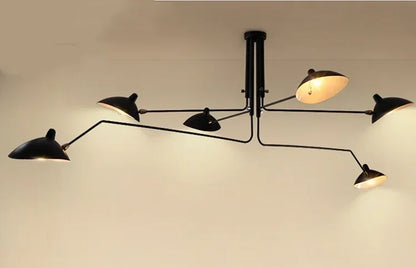 Industry Ceiling Lamp Nordic Black Spider Light Led Iron Black Ceiling Light for Home Decor Living Room Led Chandeliers Lights