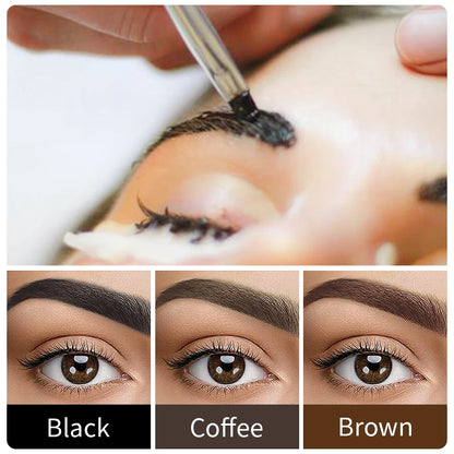 ICONSIGN Natural Vegan Brow Tint Kit 3 in 1 Camellia Extract Gentle Long Lasting No Need Mixing Easy Use Eyelash&Eyebrow Dye Set