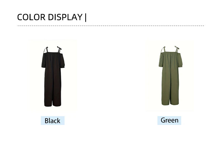 Plus Size 2026 Spring/Summer New Arrival Women's 100% Cotton Loose-Fit Solid-Color Backless Strapless Jumpsuit