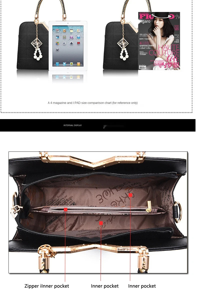 Top-handle Bags Designer Shoulder Bag for Women Fashion Handbags High Quality Unusual Pu Shell Bags Beading Zipper Luxury Brand