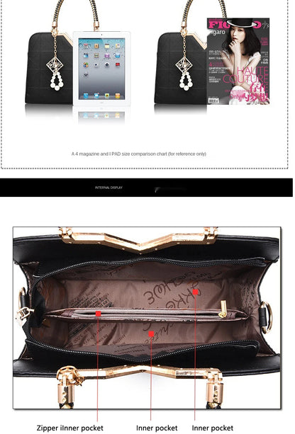 Top-handle Bags Designer Shoulder Bag for Women Fashion Handbags High Quality Unusual Pu Shell Bags Beading Zipper Luxury Brand