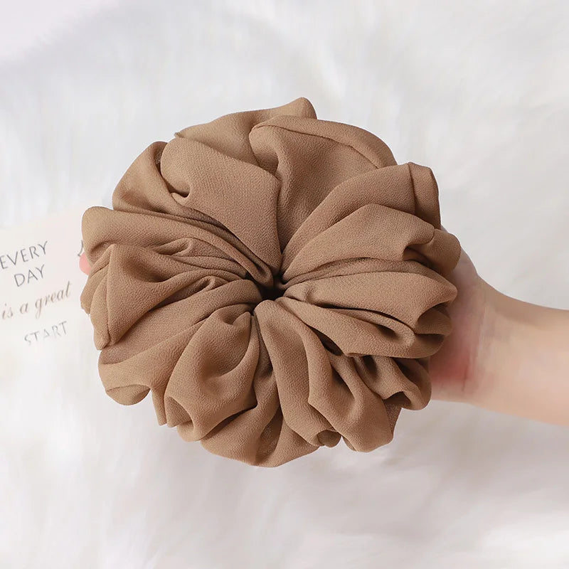 High Quality Extra Large Premium Oversize Malaysia Chiffon Big Size Muslim Hijab Scrunchies