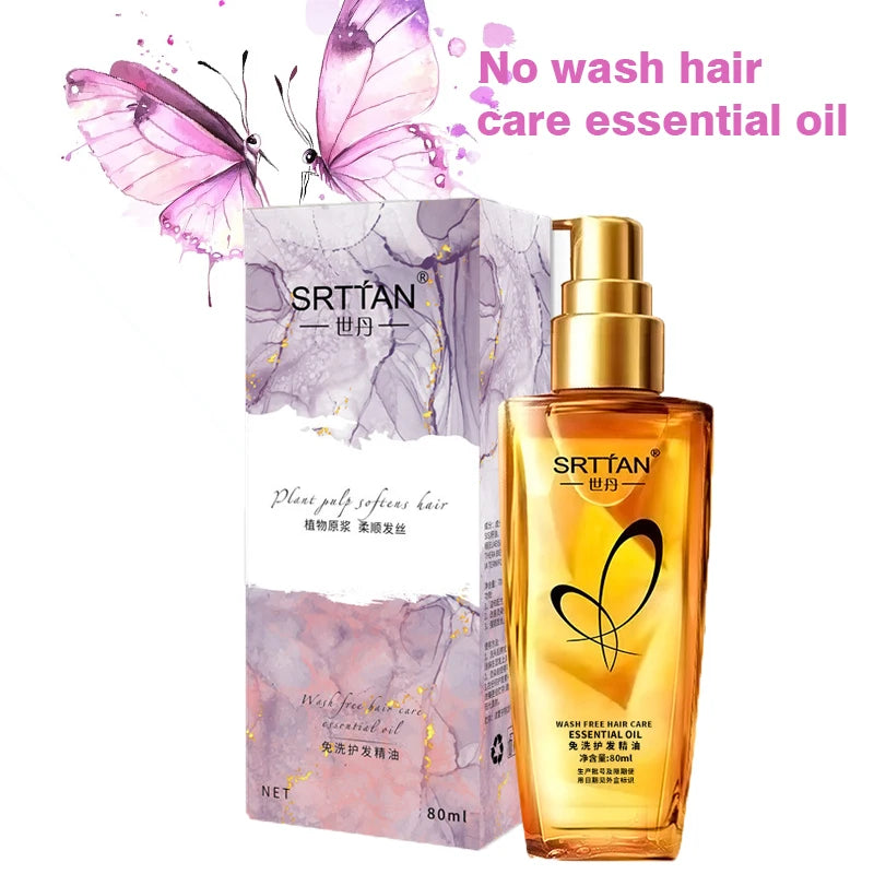 No Wash Hair Care Essential Oil, Soft Hair Care, No Wash Non Greasy, Hair Oil, Suitable for All Hair Types