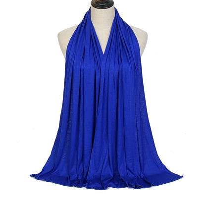 Premium Modal Cotton Jersey Hijab Scarf Long Muslim Shawl Plain Soft Turban Tie Head Wraps For Women Africa Headband 170x60cm