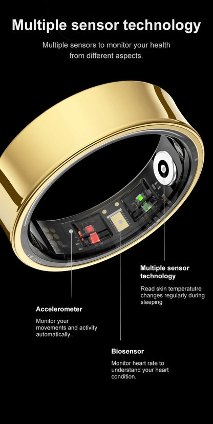 2026 Smart Ring R09 5ATM Waterproof Smartring for Men Women Heart Rate Skin Temperature Monitor Fitness Tracker For Android iOS