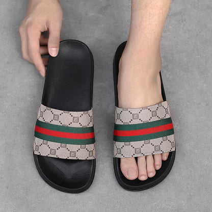 Fashion Brand Slippers for Men Ultra Soft Slides Non-slip Wear-resistant Sandals Men Casual Summer Indoor Outdoor Slippers