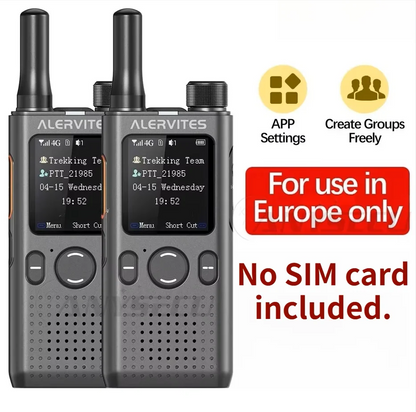 2PC BAOFENG AT1 Walkie Talkie 4G/5G Radio POC Unlimited Distance Group Call 2200mAh OLA PTT Portable Ham Radio 2PCS EU Version