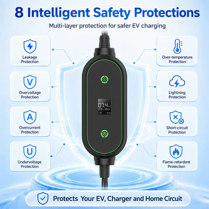 EVESLink 7KW Type2 Portable Electric Vehicle Charging GBT 32A 1Phase Car Fast Charger with 5M Cable for EV Cars