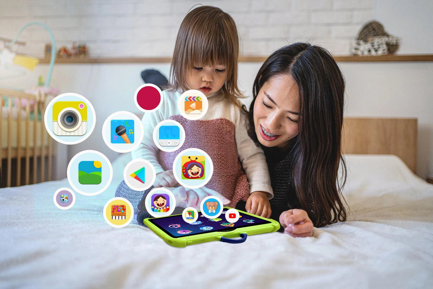 New 5G WIFI 7 Inch Android Kids Tablets Quad Core 4GB RAM 64GB ROM Dual BOW Cameras Cheap And Simple Children's Gifts Tablet PC