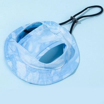 Pets Hat with Ear Holes Adjustable Baseball Cap for Medium Small Dogs Summer Dye Cats Sun Cap Pet Outdoor Hat Pet Supplies