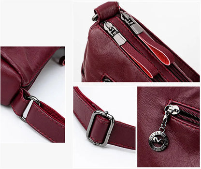 2 Layers Genuine Brand Leather Shoulder Messenger Luxury Handbags Women Bags Designer High Quality Crossbody Bags for Women Sac