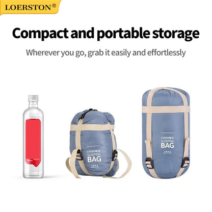 Outdoor Camping Ultralight Compact Adult Sleeping Bag Travel Washable Down Cotton Insulation Dirt-Resistant Portable Waterproof