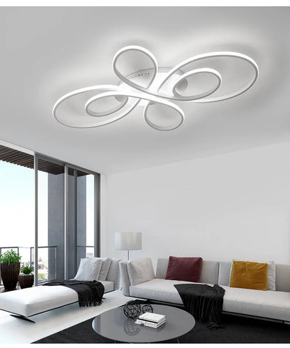 Low Floor Living Room Ceiling Lights Remote Control Modern LED Surface Mounted Light Fixture Dining Room led Ceiling Lamps Dimme