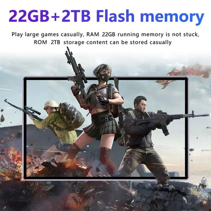 2026 5G Tablet Android 15 Brand New 11 inch 22GB RAM 2TB ROM Tablet Android 15 20000mAh 10Core WIFI Bluetooth Network Tablet
