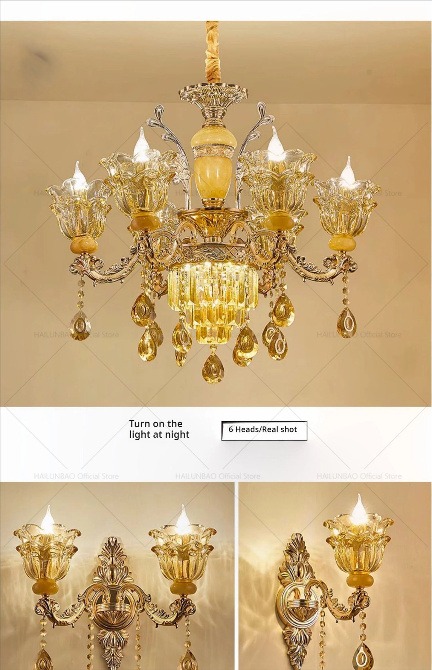 Postmodern Chandelier Living Room Lights European Dining Room Bedroom Home Master Luxury Atmospheric Lamps Villa Crystal Lamps