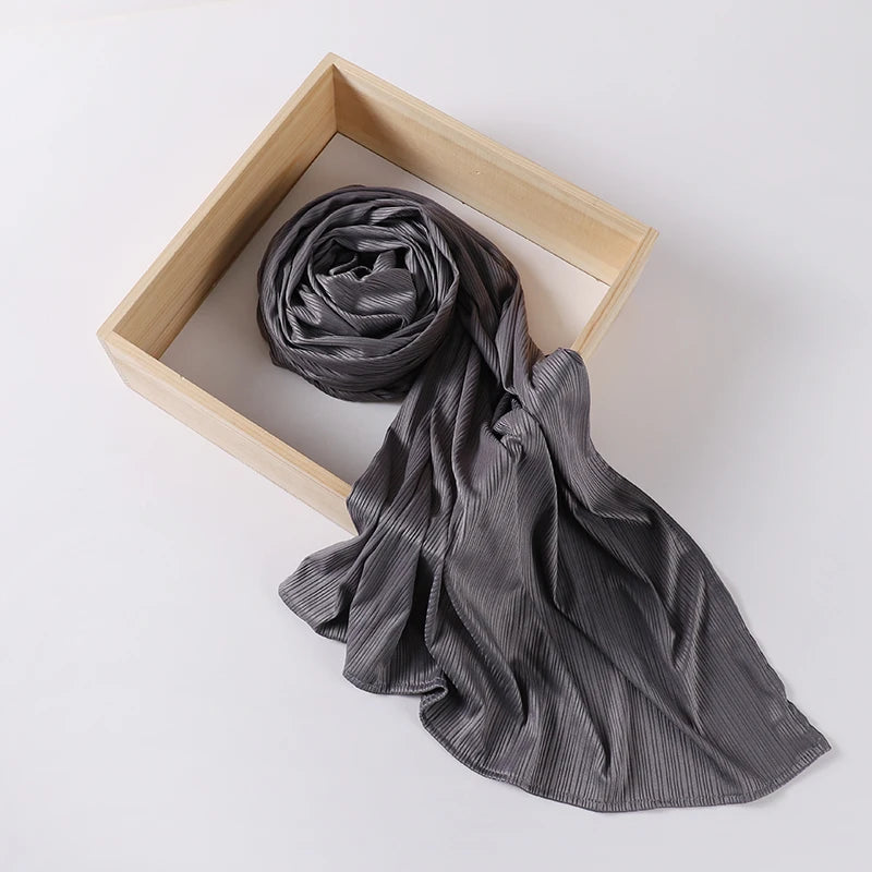 Ribbed Jersey Hijab Muslim Plain Scarf Crepe Hijab Scarf Soft Islamic Shawls Wraps Headband Voile Femme Musulman