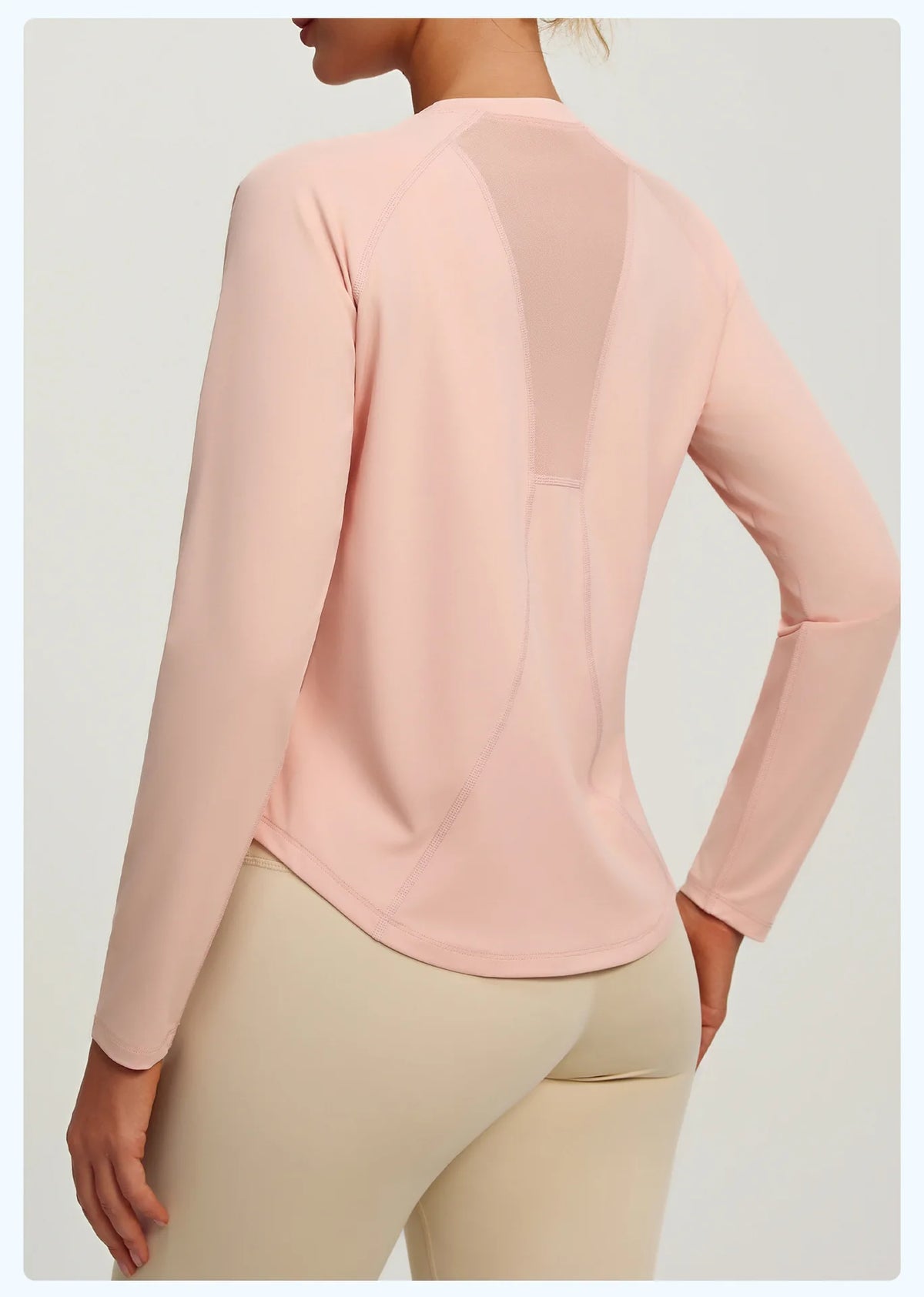 2026 Spring Summer New Women's Yoga Top Loose Mesh Breathable Sports Long Sleeve T-shirt Basic Solid Color Top Riding Clothes