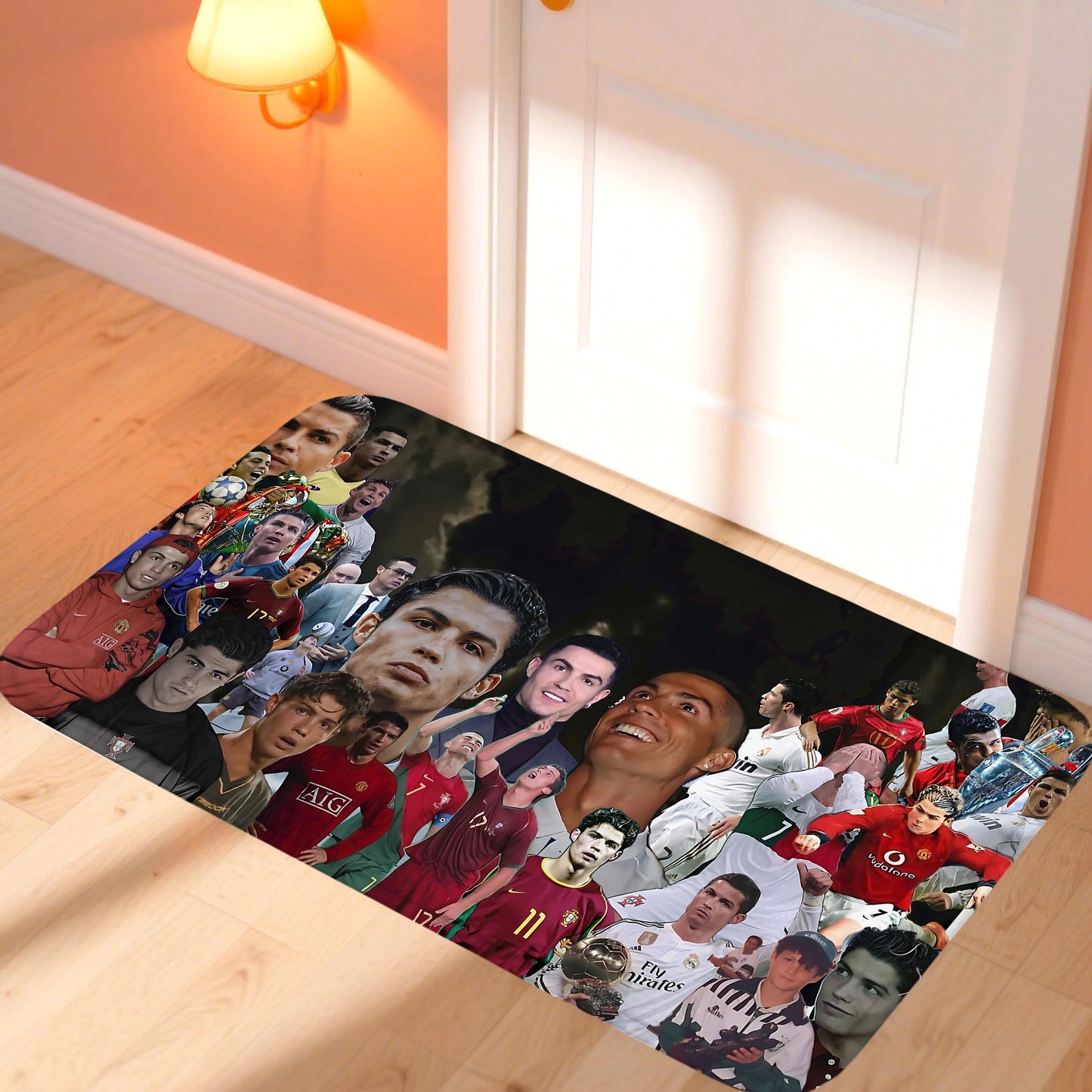 C-CristianoS R-Ronaldo CR7 Doormat Kitchen Rugs for Bedroom Front Door Mat Non-slip Pad Room Decoration Motorcycle Carpet Home