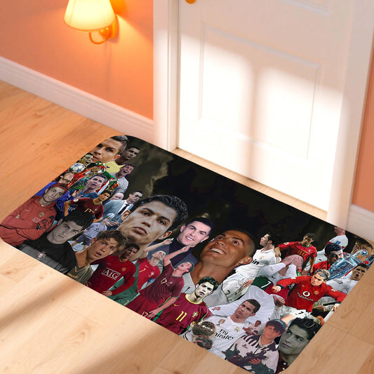 C-CristianoS R-Ronaldo CR7 Doormat Kitchen Rugs for Bedroom Front Door Mat Non-slip Pad Room Decoration Motorcycle Carpet Home