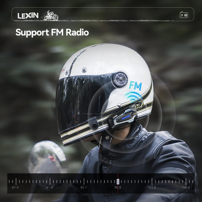 NEW-LEXIN G10 Motorcycle Helmet Intercom,8 riders Dual Qualcomm Bluetooth 5.1 intercom,Parallel Audio- intercom and stream music