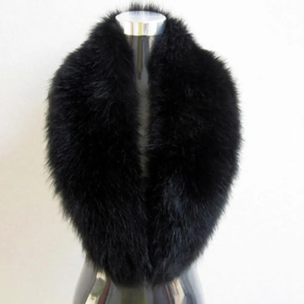 Hood Fur Scarf Imitation Fur Shawl Fake Collar Wrap Winter Scarf Large Winter Fur Collar Thick Neck Warmer Scarf Woman Luxury