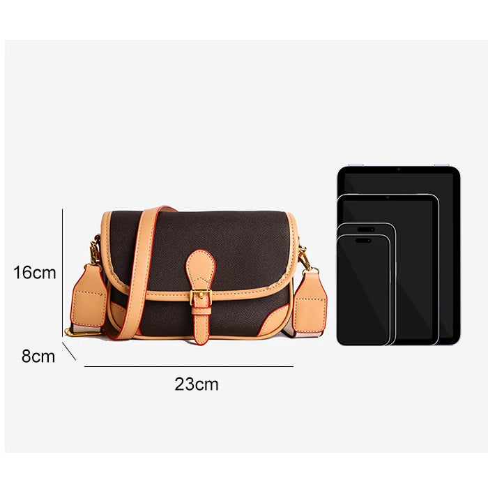 Fashion Women's Shoulder Bag Vintage Simple PU Leather Crossbody Bags for Women Luxury Designer Bag Ladies Purses and Handbags