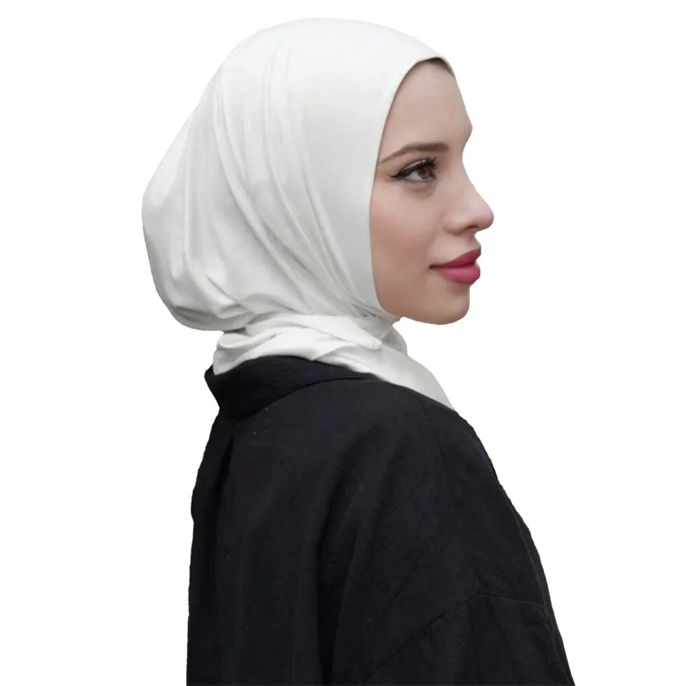 Bandage Instand Hijab Scarf for Muslim Women Plain Headscarf Head Wraps Islamic Turban Femme Musulman Headband Scarves