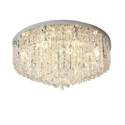Modern Luxurious Crystal Ceiling Lamp Gold & Silver Color for Living Room Dining Room Bedroom - Elegant Lighting Fixture