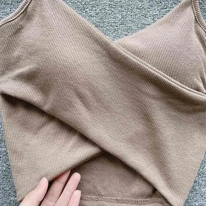  Irregular Casual Sport Camisole Women Strap Design Solid Fashion 2025 Y2K Elegant Ladies Chic Slim Tank Tops