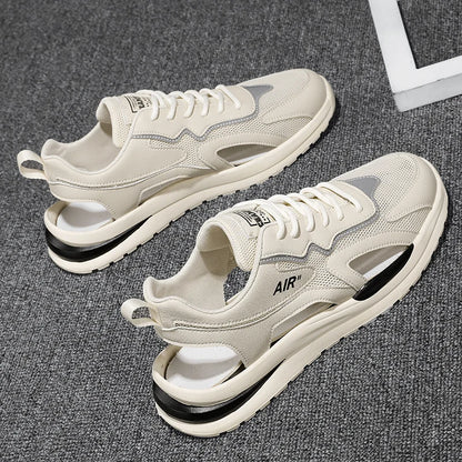 Summer Men Hollow Sandal Sneakers Breathable Mesh Platform Quick-Dry Casual Walking Shoes Non Slip Light Outdoor Beach Trainers
