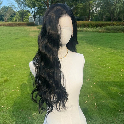 Black Wig Synthetic 13X4 Lace Front Wig Long Loose Wave Lace Front Synthetic Wig Heat Resistant Fiber Hair
