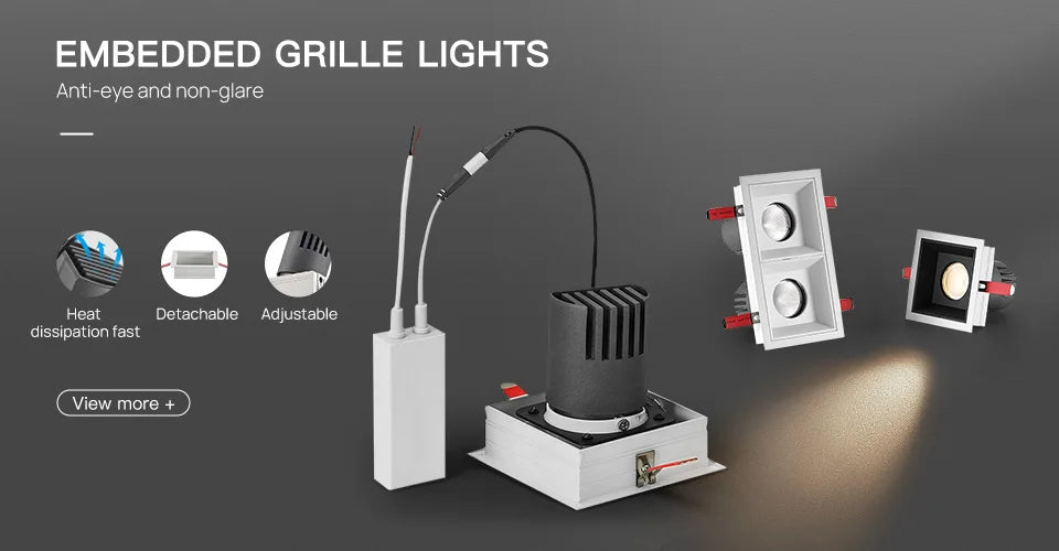 SCON Recessed Step Light LED Rectangle Skirting Wall Light Invisible Stair Lights Indoor Trimless Design For Hallway Stairway