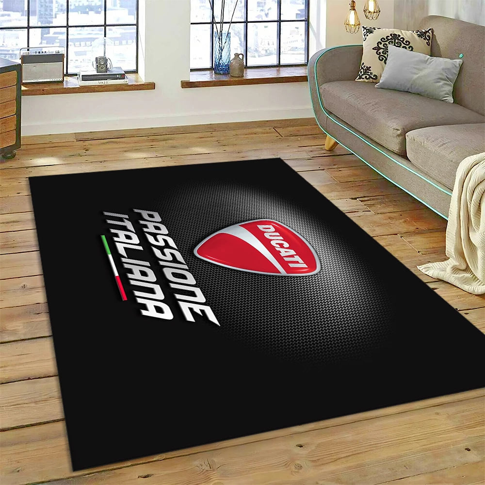 3D Racing Motorcycle Sign Carpet Rug for Living Room Bedroom Home Sofa Decoration,kids Play Non-slip Floor Mat Christmas Gift