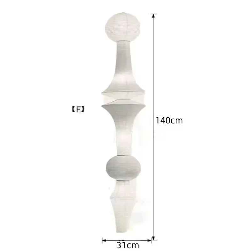 Nordic Wabi Sabi Wind Rice Paper Led Pendant Lights Living Room Bedroom Corner Chandelier Duplex Loft Home Decor Bedside Lamp